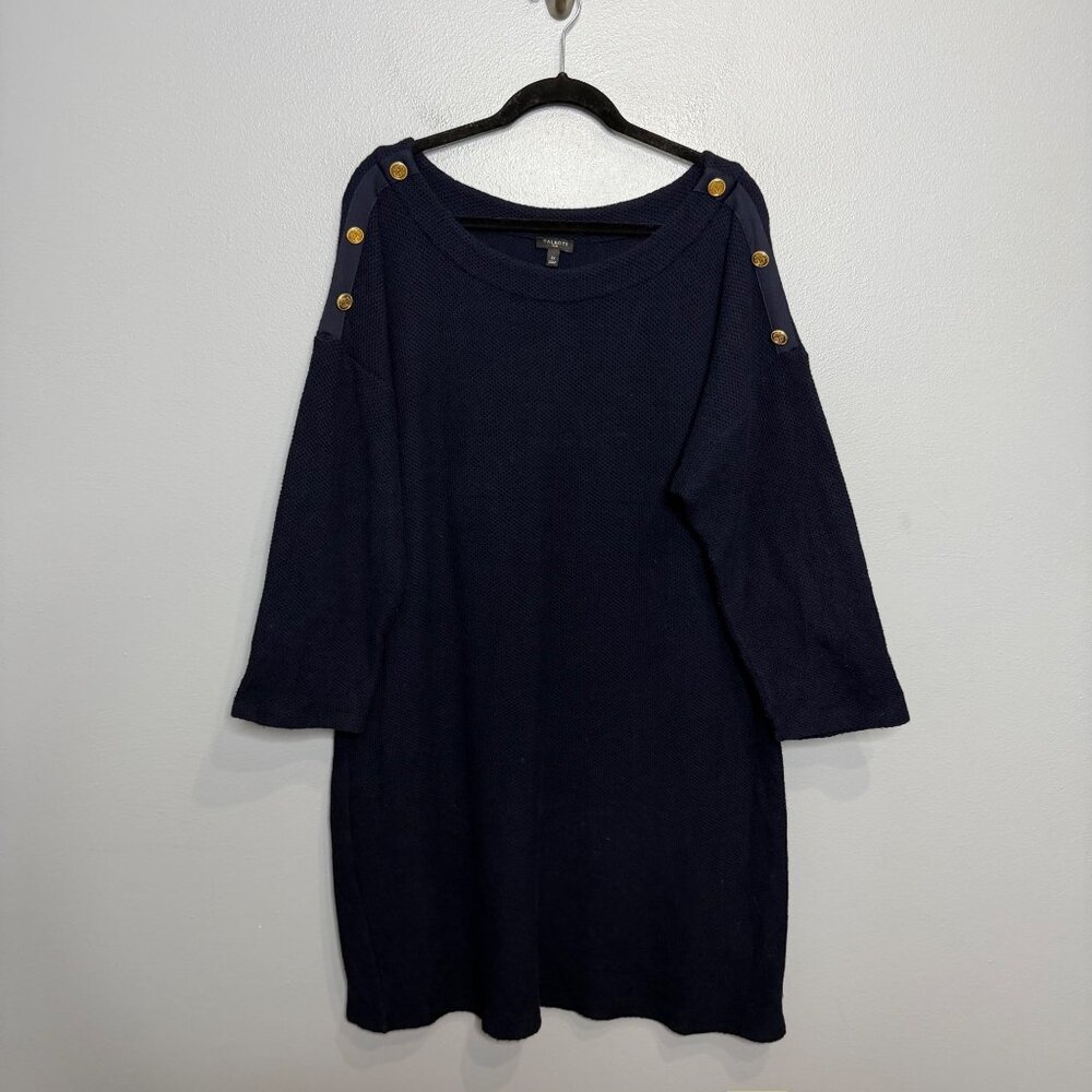 TALBOTS plus navy knit sweater dress size 3X